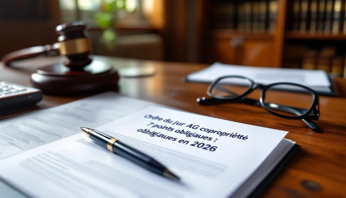 Ordre du jour AG copropriété : 7 points obligatoires en 2026